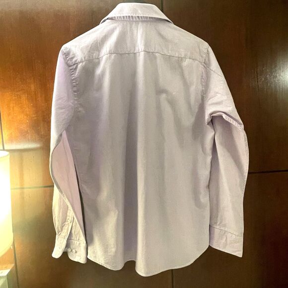 Park Avenue Men Purple Structure Slim Fit 100% Cotton Formal Shirt Size 40 - Picture 3 of 7